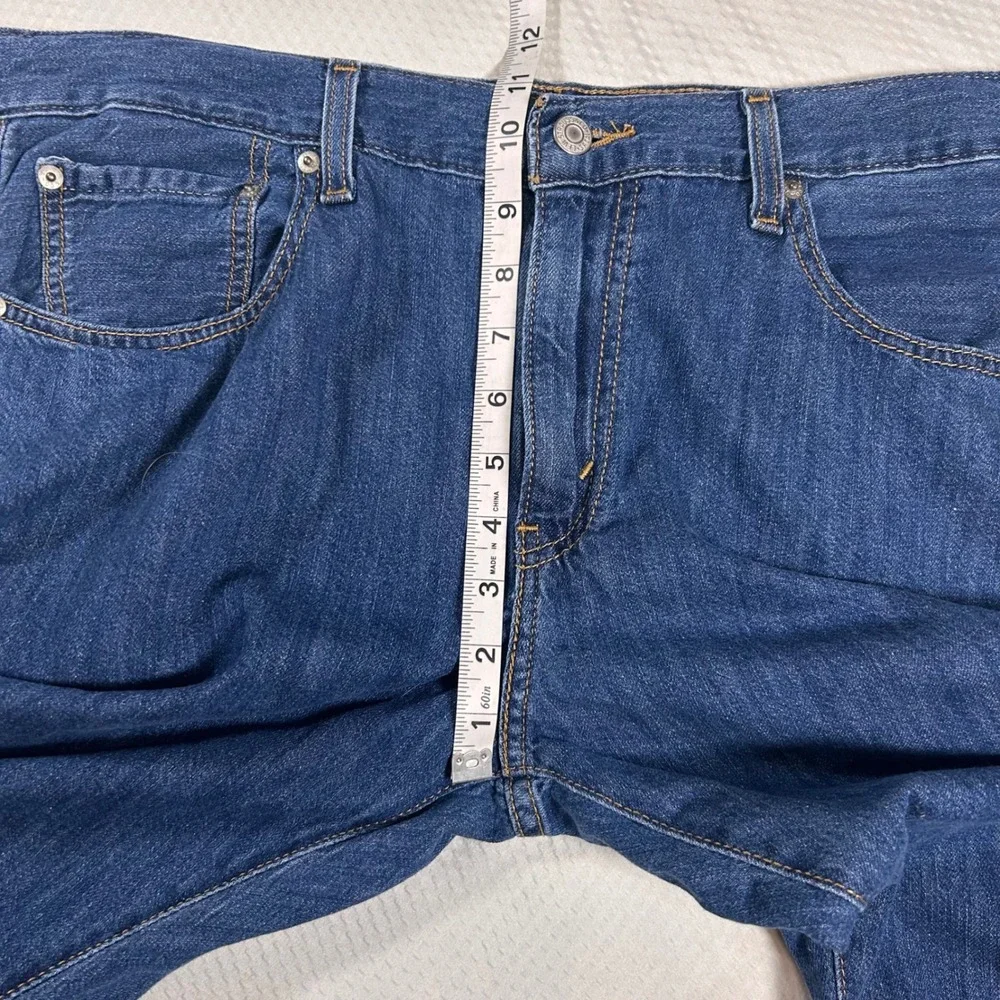 Levis‎ Middy Straight Jeans Womens 32 Cotton Dark Wash Blue Mid Rise Denim